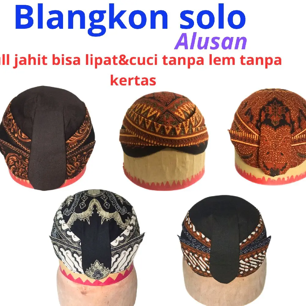 Blangkon solo alusan full jahit bisa lipat&cuci