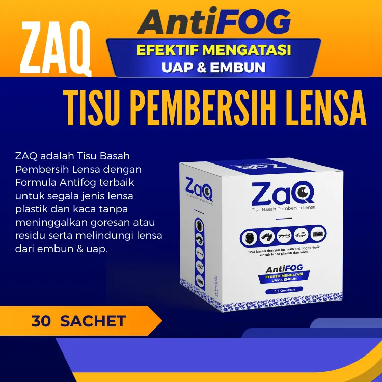 [Bukan Tissue Paseo] Tissue Tisu Anti embun Anti Fog untuk Glasses Kacamata Kacamobil Kacahelm ZAQ 1