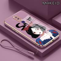 Gambar MHKEID Casing Hp untuk OPPO F11 F11 Pro Case Pola teh susu gadis kasing silikon Softcase Lanyard Pelapisan Samping Casing - Gaya1, OPPO F11 dari MHKEID MALL Kab. Tangerang 2 Tokopedia