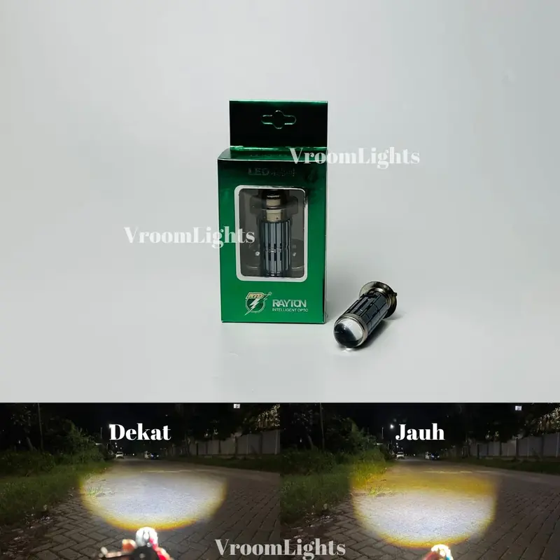 Lampu Utama LED Socket H6 RTD Rayton Tipe M11Z - LS10 Tanpa Kipas Cahaya Cutt Off D3 Plus Senja RGB Putih Kuning Lampu Motor Sorot 1