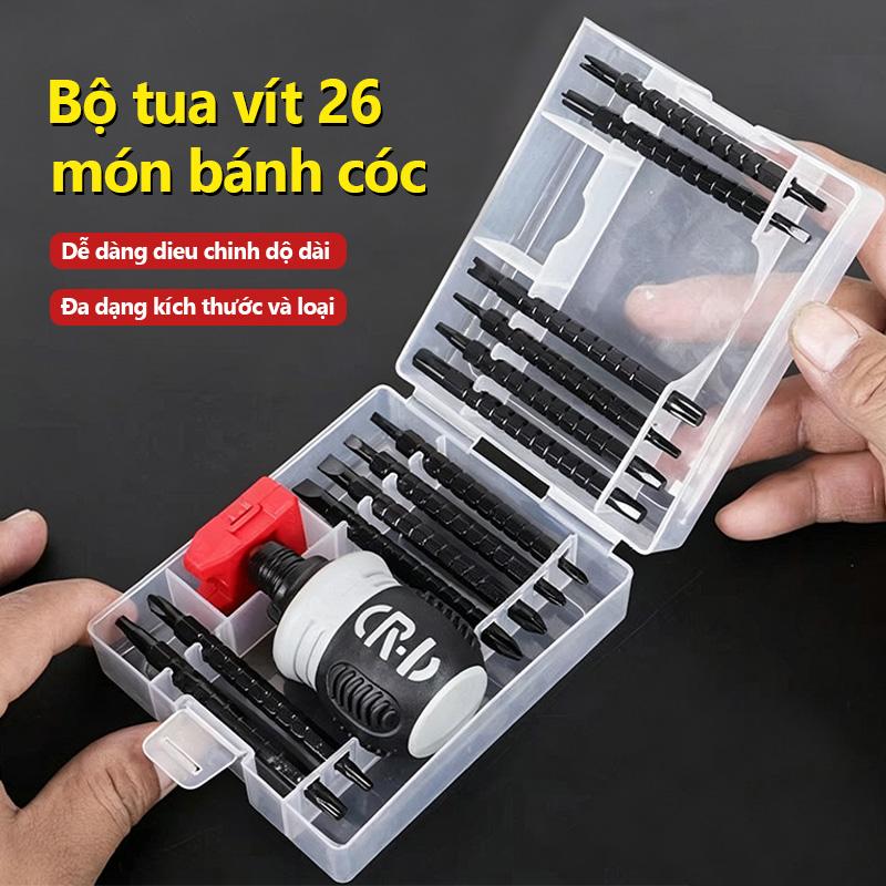 Bộ dụng cụ vặn vít 26 chi tiết, nam châm hút mạnh, thân cứng cáp, gọn nhẹ, dễ…