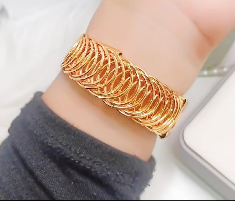 Product Introduction of Gelang bangle wanita rajut elastis emas 24k pilihan elegan modis 22