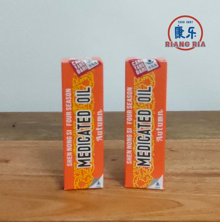 Gambar Shen Nong Si Four Season Medicated Oil Autumn Seciyu  20ml - Membantu Meredakan Sakit Kepala & Pegal-pegal - No BPOM QD 183 615 991 dari TO Riang Ria Kota Administrasi Jakarta Utara Tokopedia