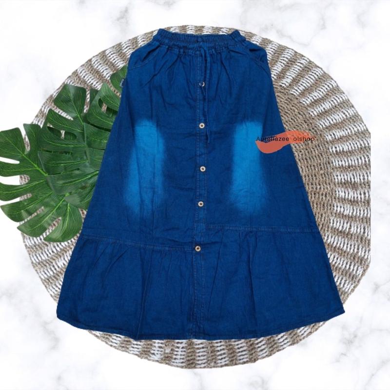 Rok Jeans Anak Model kancing Umur 3-20tahun 3