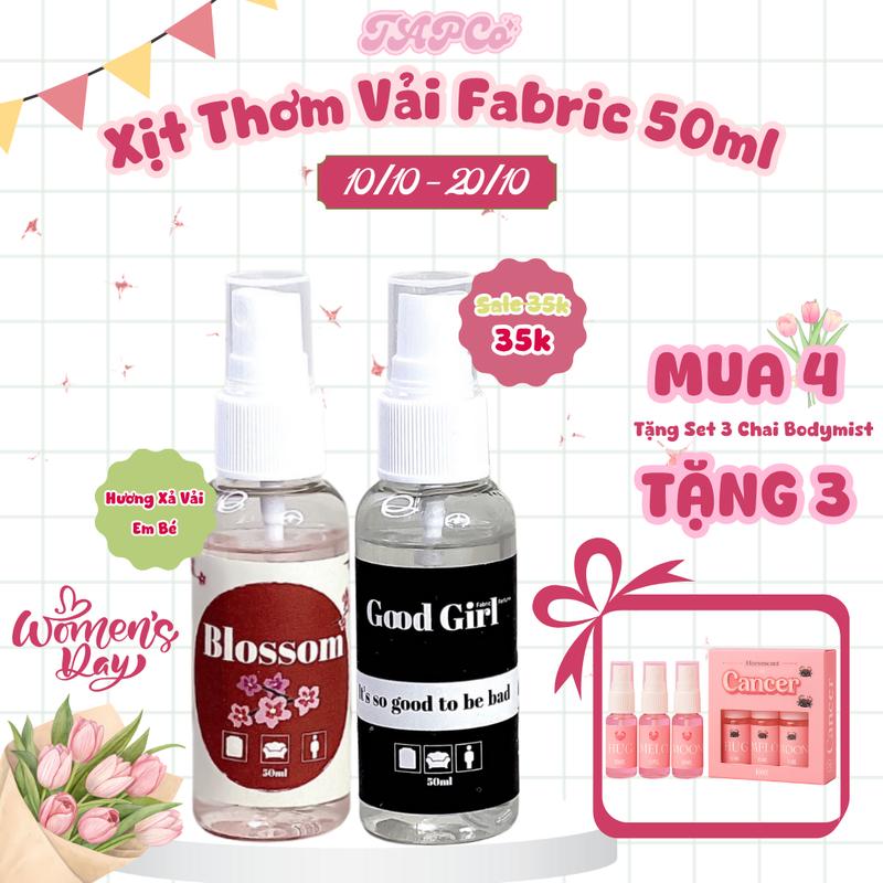 (FULL MÙI) Xịt Thơm Body Mist quần áo Fabric Perfume - Linen Perfume 50ml TAPSTORE Nước Hoa Cosmetic Handmade Women