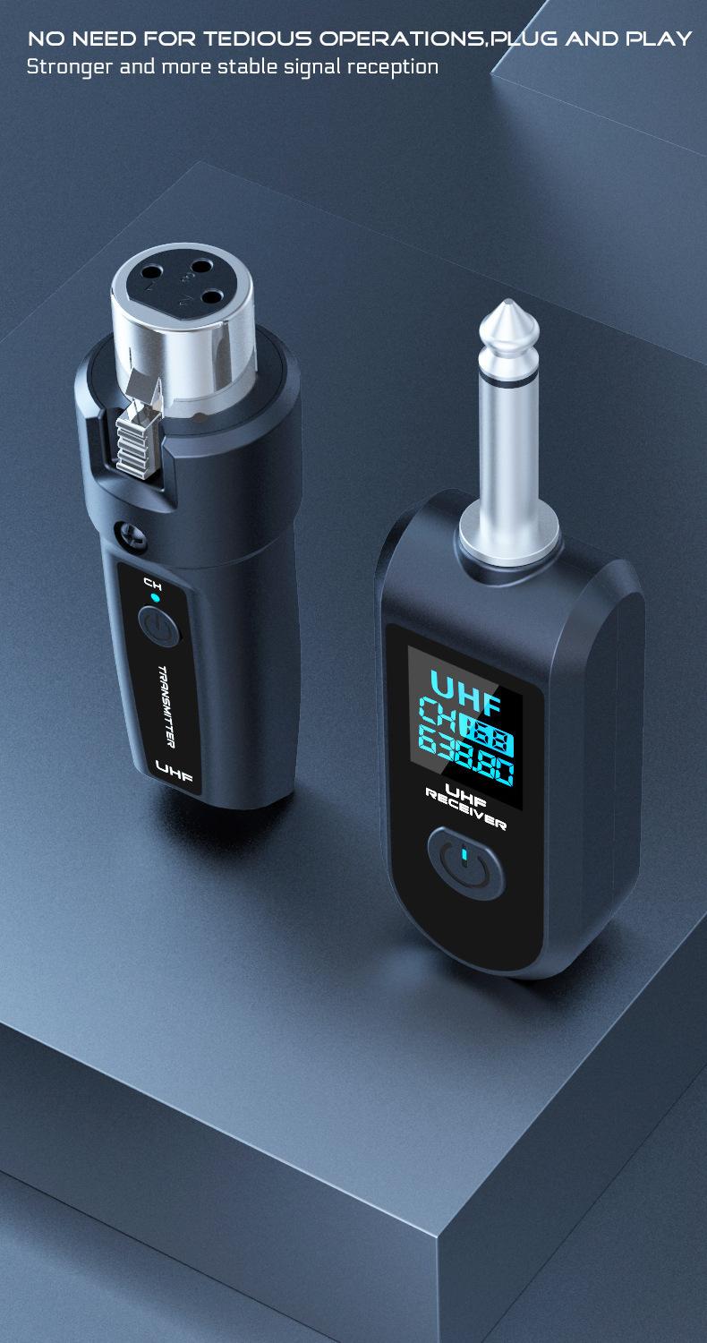 Product Introduction of Wireless systemtransmitter and receivermicrophonemicrophone,C01,audio transmitterwired microphone,convert to wireless,condenser microphone,dynamic microphone,conference microphone,interview microphone,charging cable included,no lag,ultra long distance 14