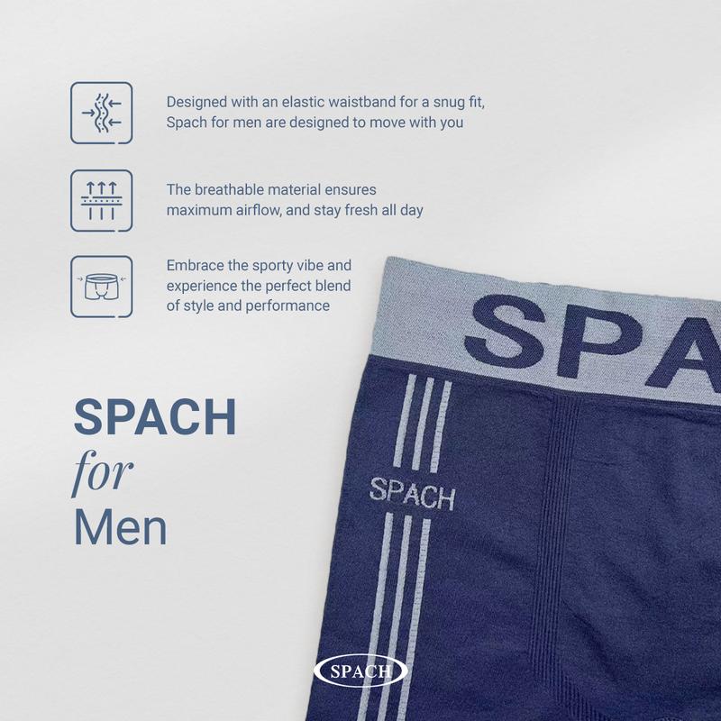 [ISI 3 PCS] M017 - Spach - Celana Dalam Boxer Pria Seemless | Celana Dalam Pria L - XXL | Elastis, Nyaman, Lembut 2