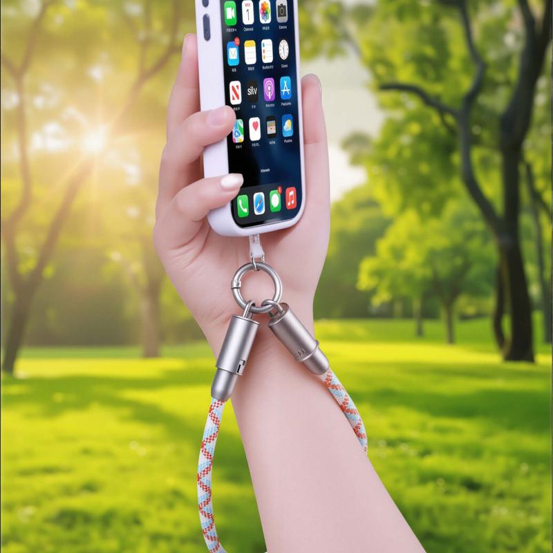 Dây đeo điện thoại + Cáp sạc 2in1 | Sạc nhanh, chống rơi | Tương thích iPhone Android 4