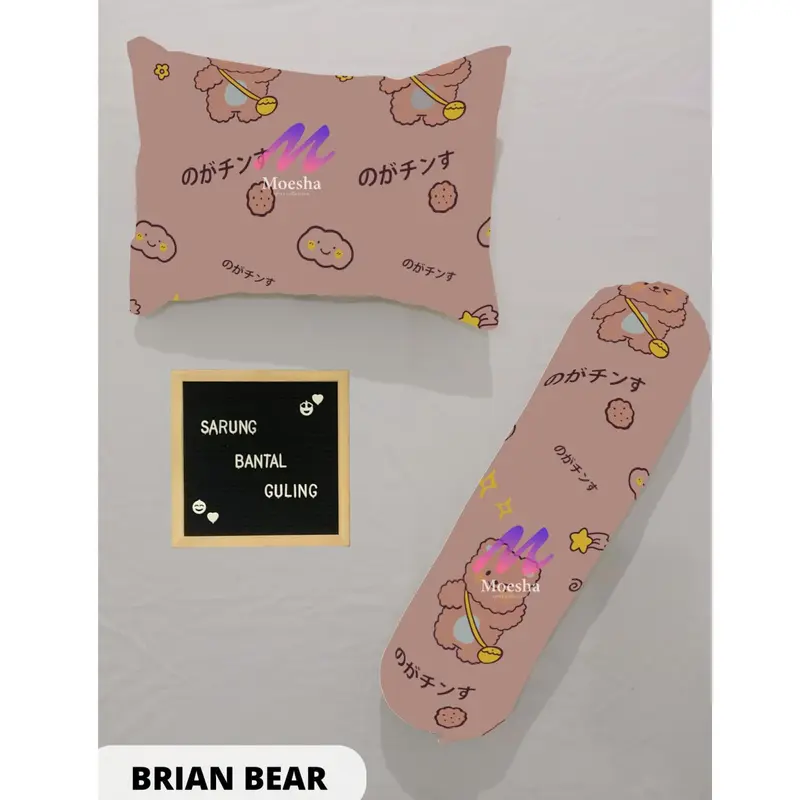 Sarung Bantal dan Sarung Guling Katun  SET Motif  Aesthetic Abstrak Karakter 2