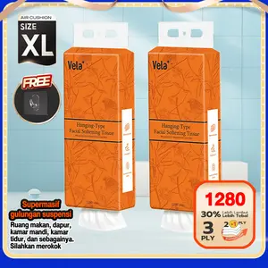 [1 PACK & 2 PACK] 3 PLY, 1280 SHEETS Tissue VELA GANTUNG Tissue Elegan Vela Tissu Tissue Minyak Tissue Serbaguna Tissue Mobil Wajah Tissue Lucu Tissue Murah Tisu Tebal Tissue Best Seller Tisu Rumah Tangga Tissue Promo Tisu Murah GRATIS ONGKIR [BISA COD]