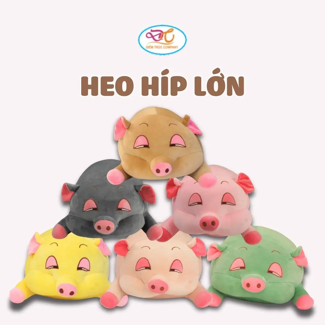 Gấu Bông Heo Hip 1m1 Mềm Mịn Thú Bông Thú Nhồi Bông Đồ Chơi Toy   - DIỄM TRÚC STORE