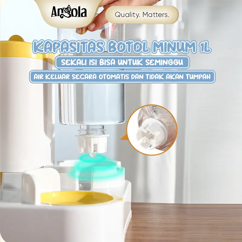 Angola Shop Tempat Makan & Minum Otomatis Kucing Anjing M07 Automatic Pet Feeder / Pet Feeder Hewan Peliharaan 7