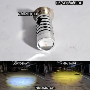 Lampu H6 Utama Laser Senja Biru High Low Putih Kuning Lampu H6 Utama Laser Senja Biru High Low Putih Kuning