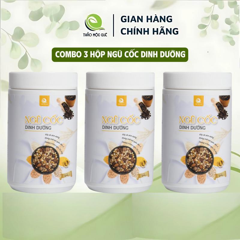 COMBO 3 HỘP Bột Ngũ Cốc Dinh Dưỡng Thuần Chay Thảo Mộc Quê 500g Food Thức Ăn Hạt Ngũ Cốc Granola ngucoc
