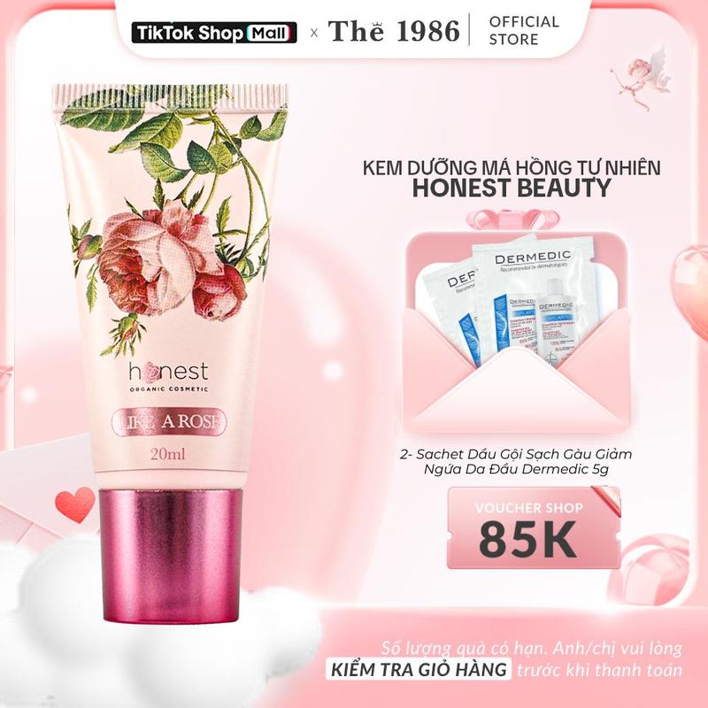  Kem Dưỡng Tạo Má Hồng Tự Nhiên 24H Không Makeup HONEST BEAUTY Like a Rose 20ml 