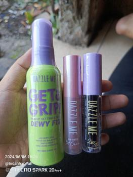Product Review of [POPBELA Best Setting Spray 2024 Winner] DAZZLE ME Get a Grip! Makeup Setting Spray Dewy Fix Beauty Protecting 4 X Hydrating Makeup Mist Flawless Lightening Primer Water Tahan 24 JAM from F**o o**p 1