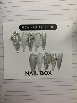 Product Review of (T-38)nail book thiết kế giá rẻ by chichi nail hút mắt mèo đính cham xinh lung linh from N** t**🌷 0