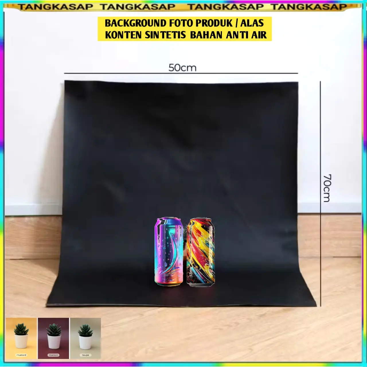 Background Foto 100x140cm  Bahan Kulit Sintetis Waterproof Alas Konten Produk Kamera - Tangkasap