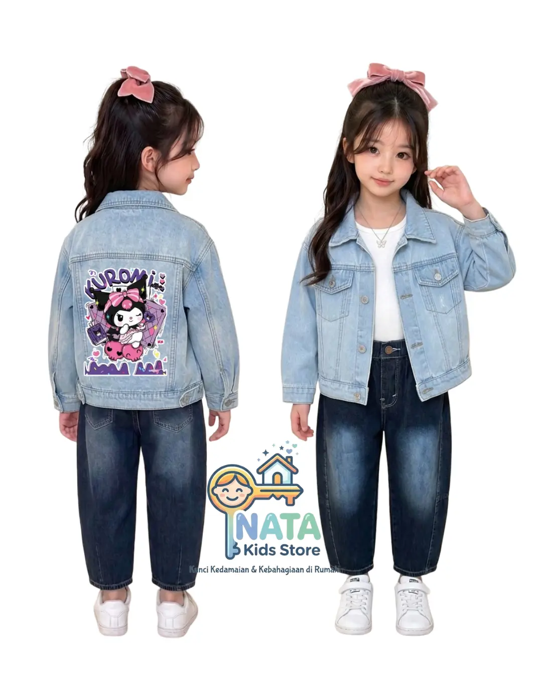 jaket viral anak usia 1-12th gambar 3D Denim Fashion Cewek Jeans jaket viral anak usia 1-12th gambar 3D Denim Fashion Cewek Jeans