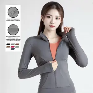 Jaket Olahraga Jogging Perlindungan UV Lari Ultra Ringan Mendaki Ringan Sejuk   Abu Sport