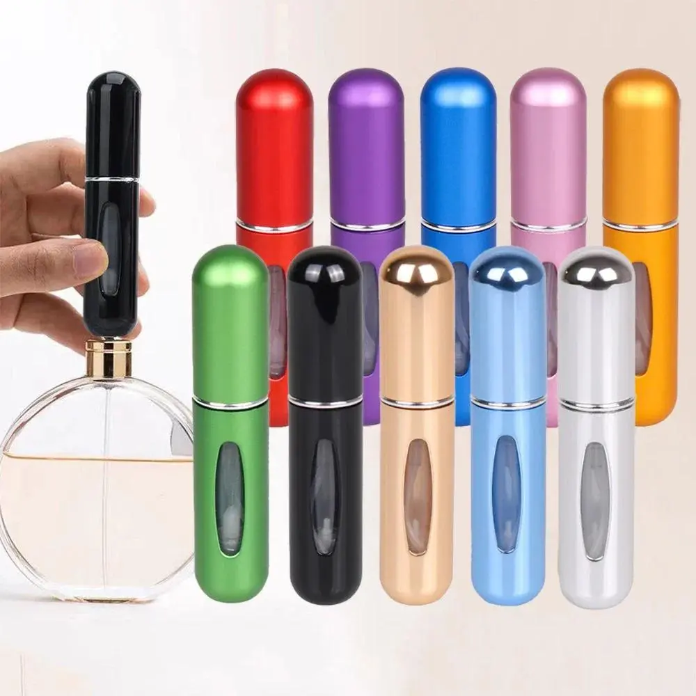 Pengabut Minyak Wangi, Kapasiti 5ml, Mudah Alih, Bekas Kosmetik Cecair, Perjalanan, Botol Mini Alkohol, Boleh Isi Semula, Botol Semburan Kosong, Sesuai untuk Minyak Wangi Alkohol