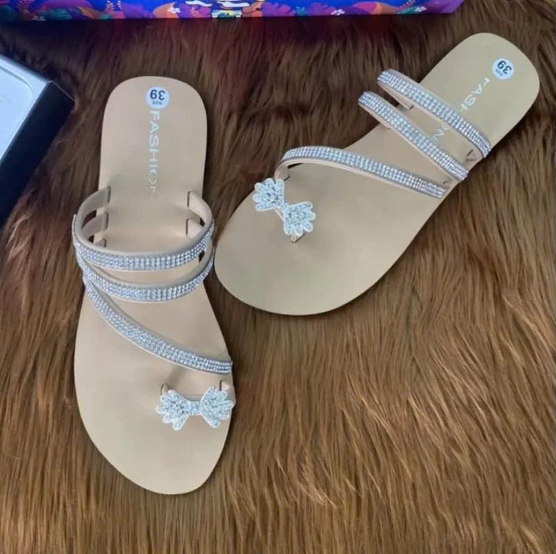  Dép nữ quai đính nơ đá siêu xinh 2025 