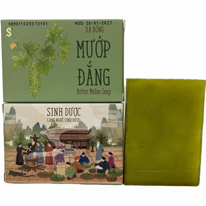  Xà Bông Mướp Đắng 110G   HTX Sinh Dược   - Dưỡng Body Dưỡng Da An Toàn Không Cồn & Son Khí - Bánh Mousse Việt Nam 