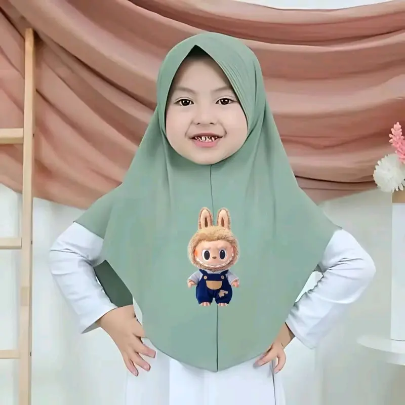 30rb dpt 3 pcs hijab labubu anak terlaris 1