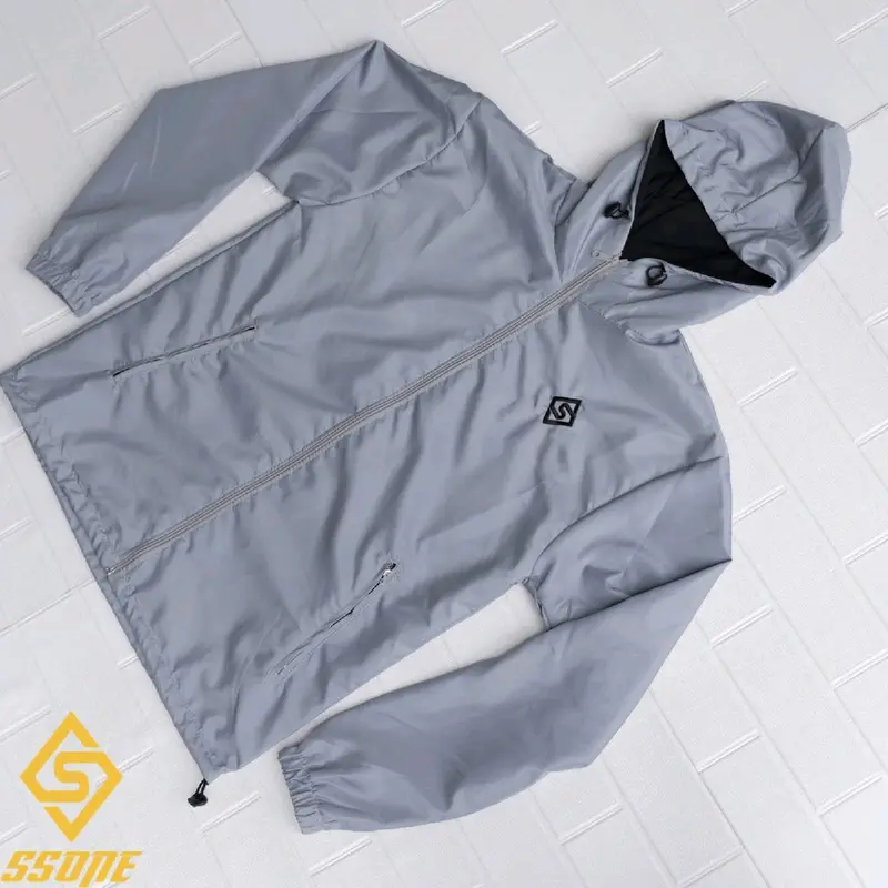 jaket sport pria waterproof/ jaket prasut bahan despo logo bordir komputer sport Futsal 6