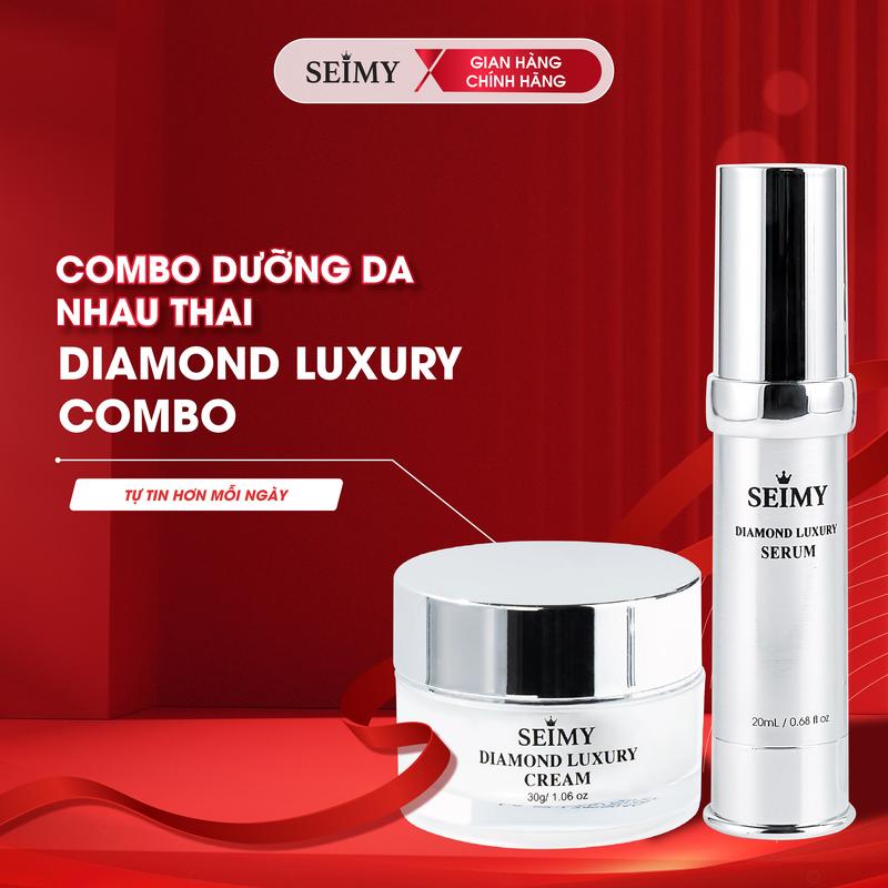  Combo Kem Và Serum Dưỡng Da Nhau Thai Seimy  - Diamond Luxury Skincare 