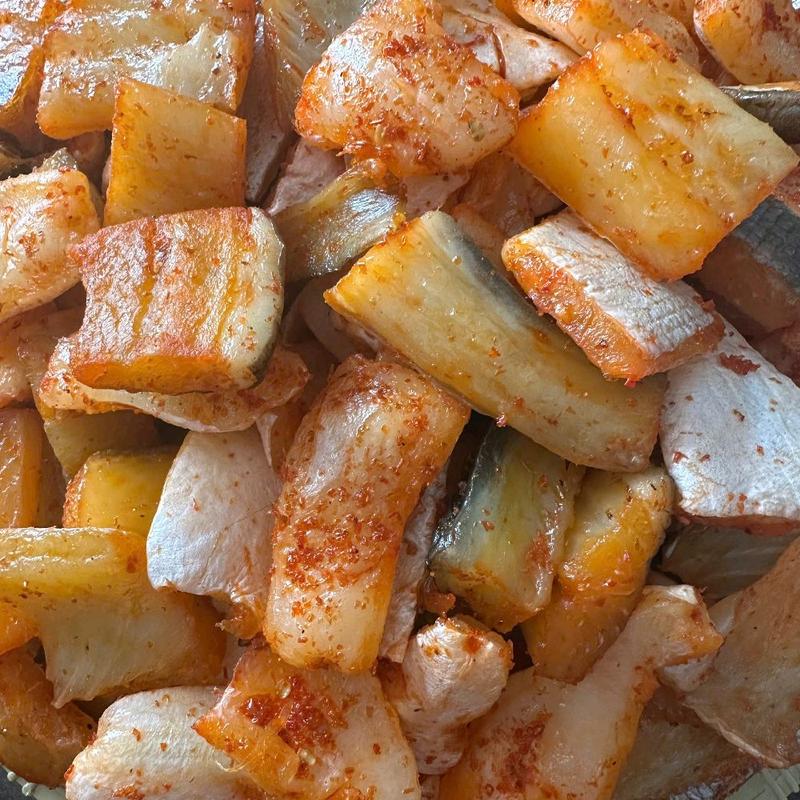 Khô cá dứa cắt khúc vừa nạt vừa mở 1túi 500gr tẩm vị tỏi ớt không cây tặng 1 chai mắm me