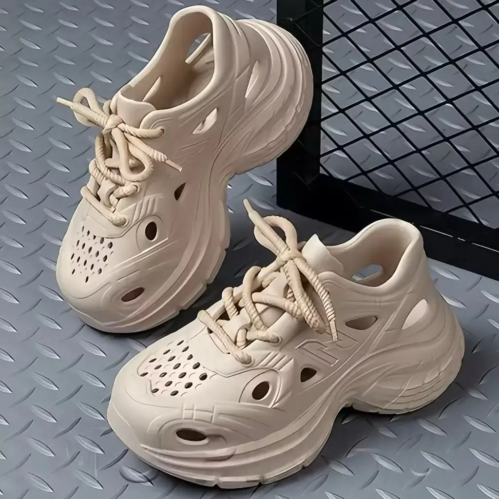 2026 Model COD Sepatu Olahraga Pria dan Wanita 34-45 Kets Luar Ruangan Bahan Karet EVA Elastis Empuk Antislip