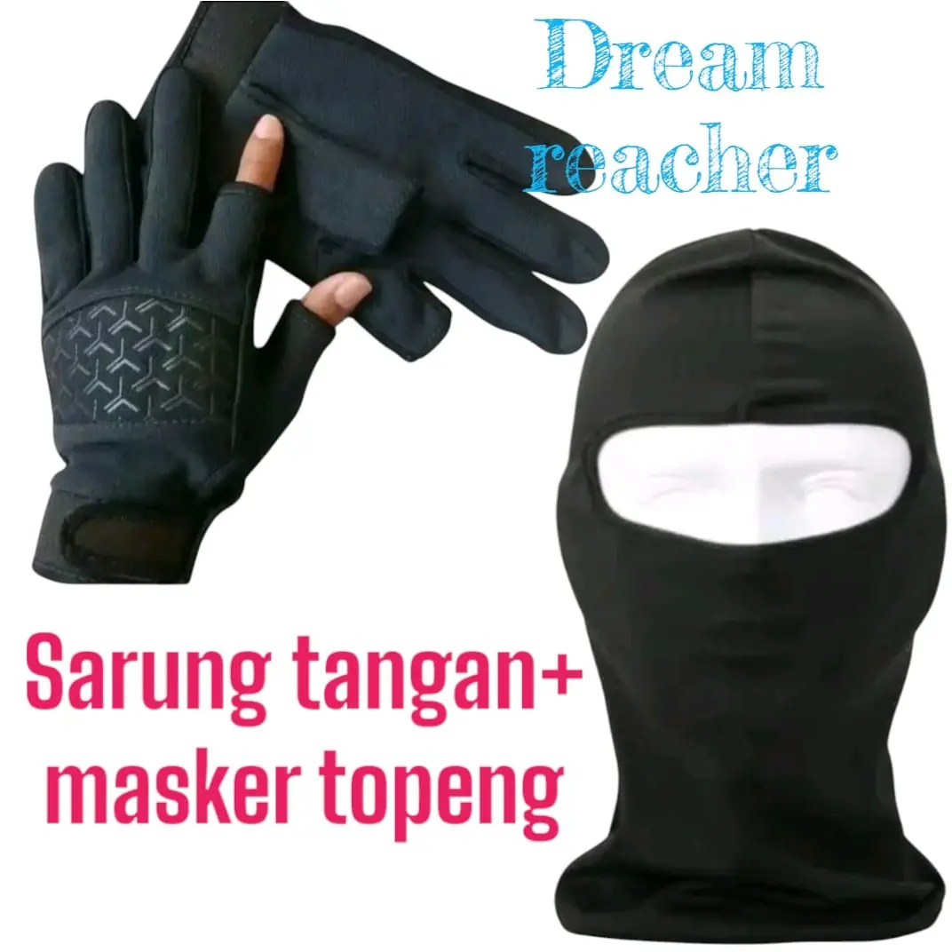 SARUNG TANGAN SNIPER MOTIF YE + MASKER TOPENG