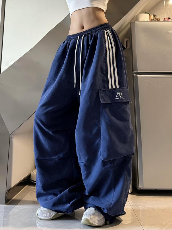 Quần ống rộng dáng thụng kaki gió hàn phối túi hộp 2 bên - Maylinhshop - Quần ống rộng nam nữ đều mặc được