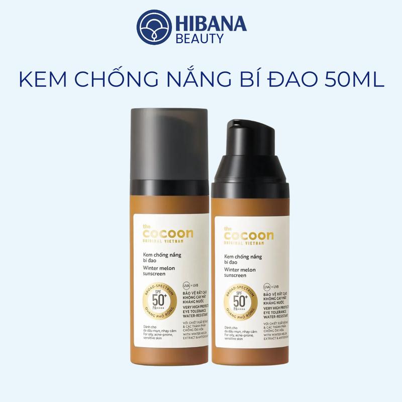  Kem Chống Nắng Quang Phổ Rộng Cocoon Bí Đao Winter Melon Suncreen SPF 50 + PA ++++ 50ML 