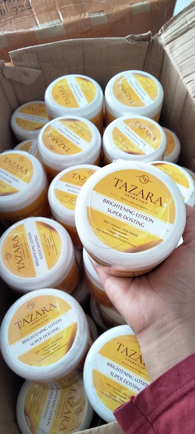 Product Introduction of HB TAZARA BRIGHTENING SUPER DOSTING SPF 50PA+++ UKR 250ML Handbody Lotion Mencerahkan  Pencerah Lightening 6