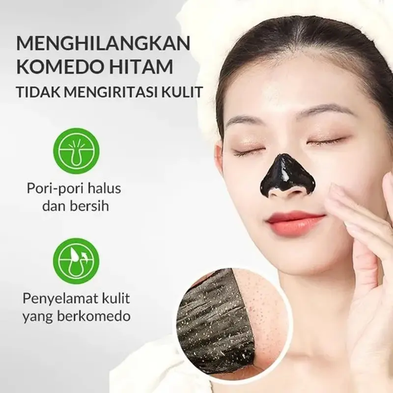 ( 3Pcs Gratis Kuas ) Zoo Son Salicylic Acid Blackhead Masker Arang Hitam Pengangkat Komedo 2