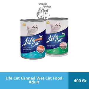 LIFE CAT Canned Wet Cat Food - Makanan Kucing Basah 400 Gr