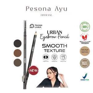 IMPLORA Urban Eyebrow Pencil | Pensil Alis Black Brown Dark | Waterproof | Prilly's Choice