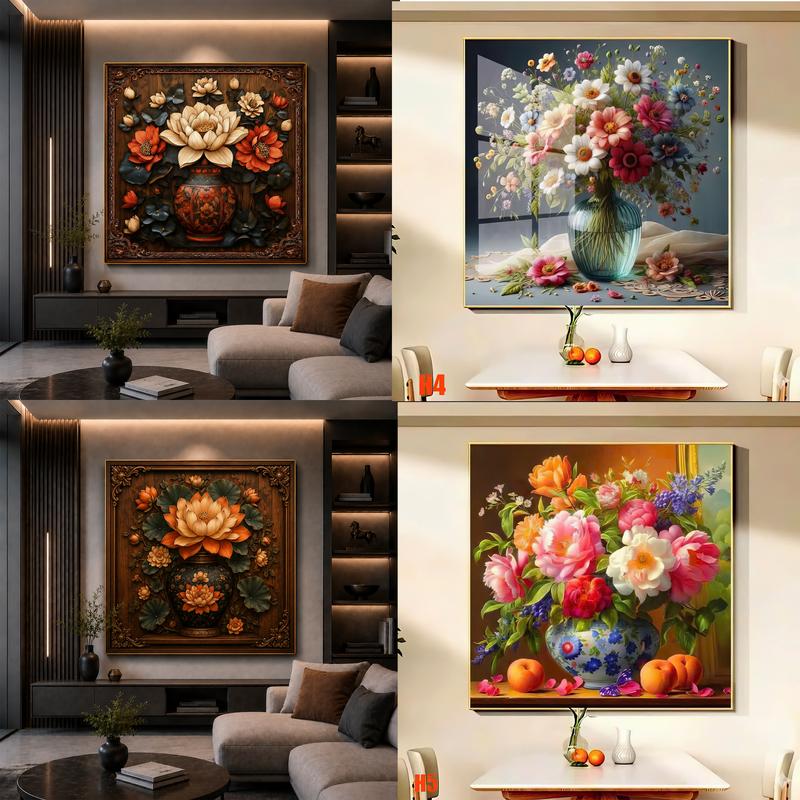 Tranh Tráng Gương Cao Cấp - Tranh Bình Hoa 3D