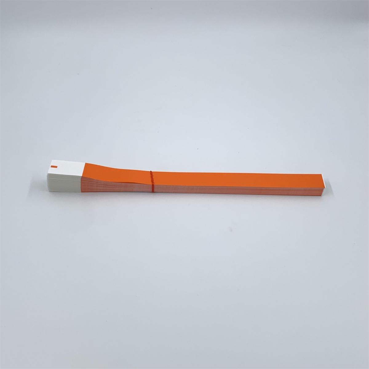 Gelang Tiket 100 Pcs Anti Air Sekali Pakai Bahan Kertas Sintetis PP Ukuran 10x0.75 Inci Untuk Event Pesta Wahana