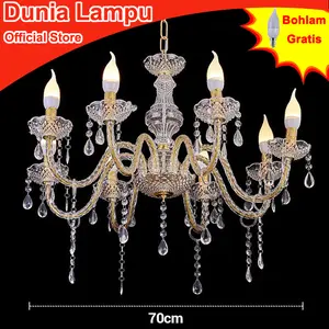 DUNIA LAMPU Lampu Gantung Kristal Akrilik Isi 6/8/ Bohlam Termasuk Bohlam,Dekorasi Pelaminan Lampu Ruang Tamu Lampu teras