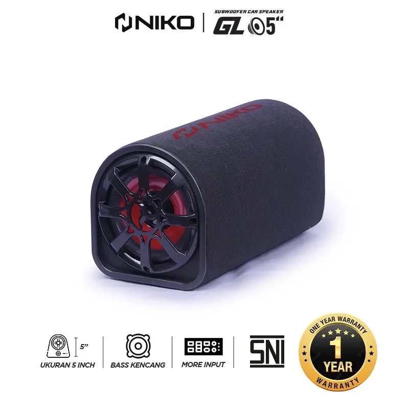 ￼SPEAKER PORTABLE NIKO GL-5 SUBWOOFER CAR SPEAKER 5 INCH 30 WATT 3