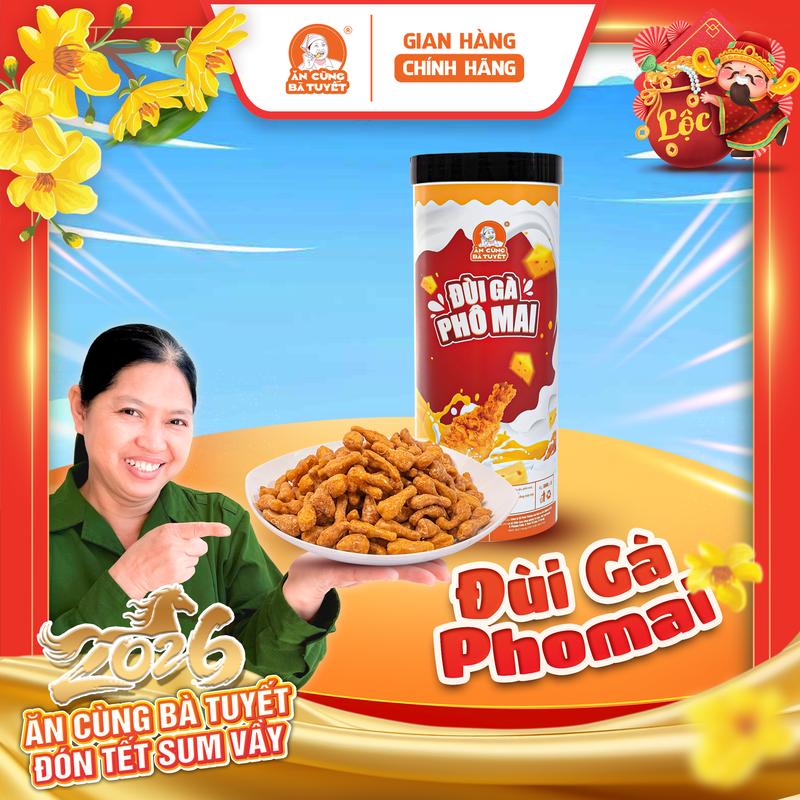 Hũ ĐÙI GÀ PHÔ MAI khổng lồ - ĂN CÙNG BÀ TUYẾT - đồ ăn vặt Việt Nam m45