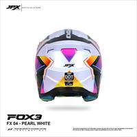 Gambar Helm Full Face Cross Pria Wanita Harian Motor Trail Tebal Nyaman SNI DOT JPX FOX3 FX4 Motif - Pearl White - L dari JPX HELMET Kab. Tangerang 4 Tokopedia