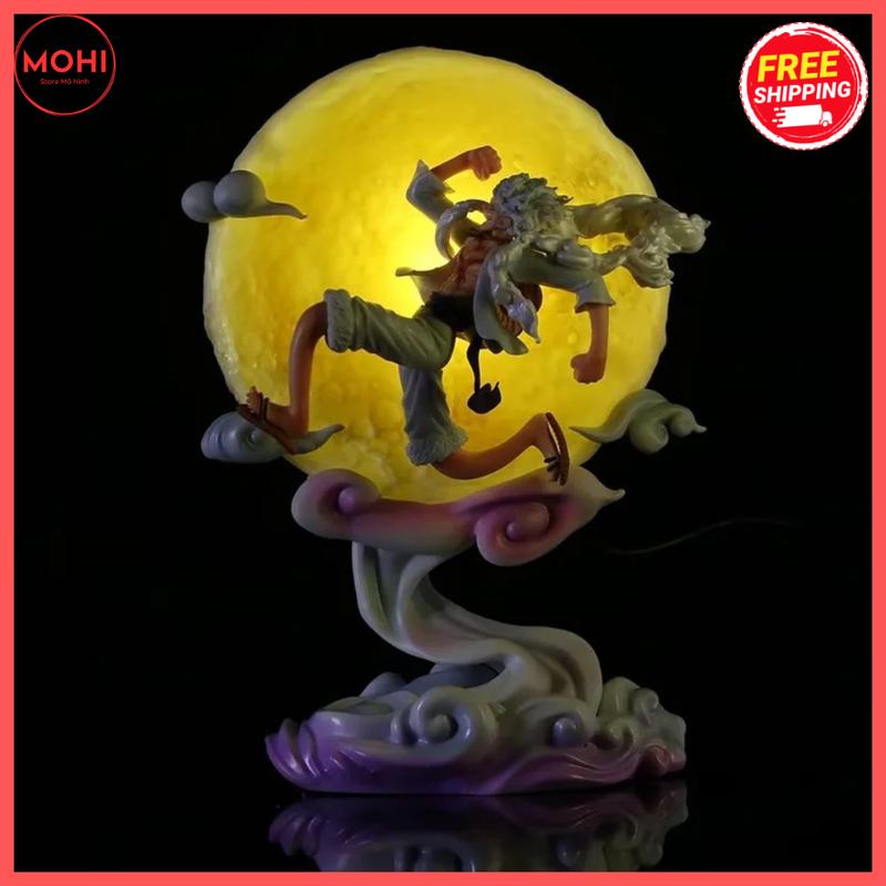 Mô hình Luffy Gear 5 Nika thần mặt trời có Led sẵn phát sáng cao 14, 28cm - One Piece Đồ Chơi Toy Anime Decor Sưu tầm
