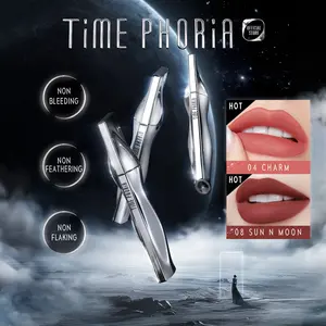 [8 New Shades!]TIMEPHORIA - ETERNAL LIP MATTE 4ML | Lipstick Lip Tint dengan ketahan 24 jam, tidak transfer dan tahan air,Make Up dengan Lip Cream Matte