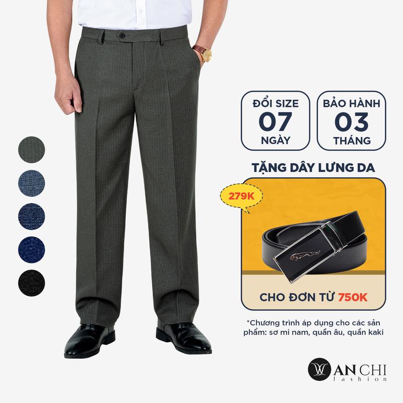 Quần âu không ly sợi cafe cao cấp ANCHI dành cho nam trung niên - Q0L-25-02