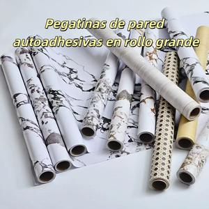 N+ 1pcs Papel pintado de gran formato autoadhesivo en PVC, impermeable, antimoho y decorativo para paredes, imitación a azulejos 1.2m*3m