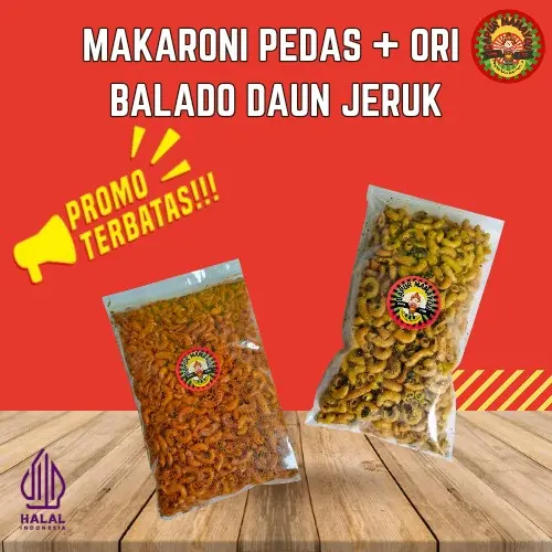 ( PROMO ) 250 gram Makaroni Pedas Daun Jeruk - Ori Daun Jeruk Termurah
